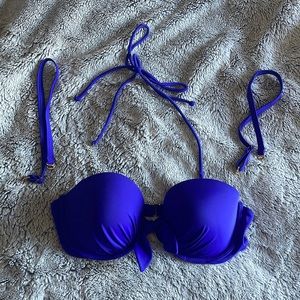 Victoria’s Secret lightly padded 36B bandeau swimsuit top cobalt blue